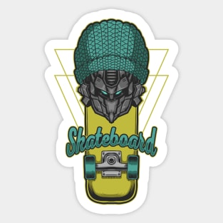 Urban Robot Skater Sticker